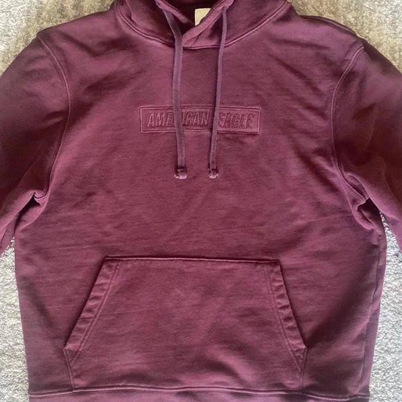 Maroon American Eagle hoodie - Picture 3 of 4